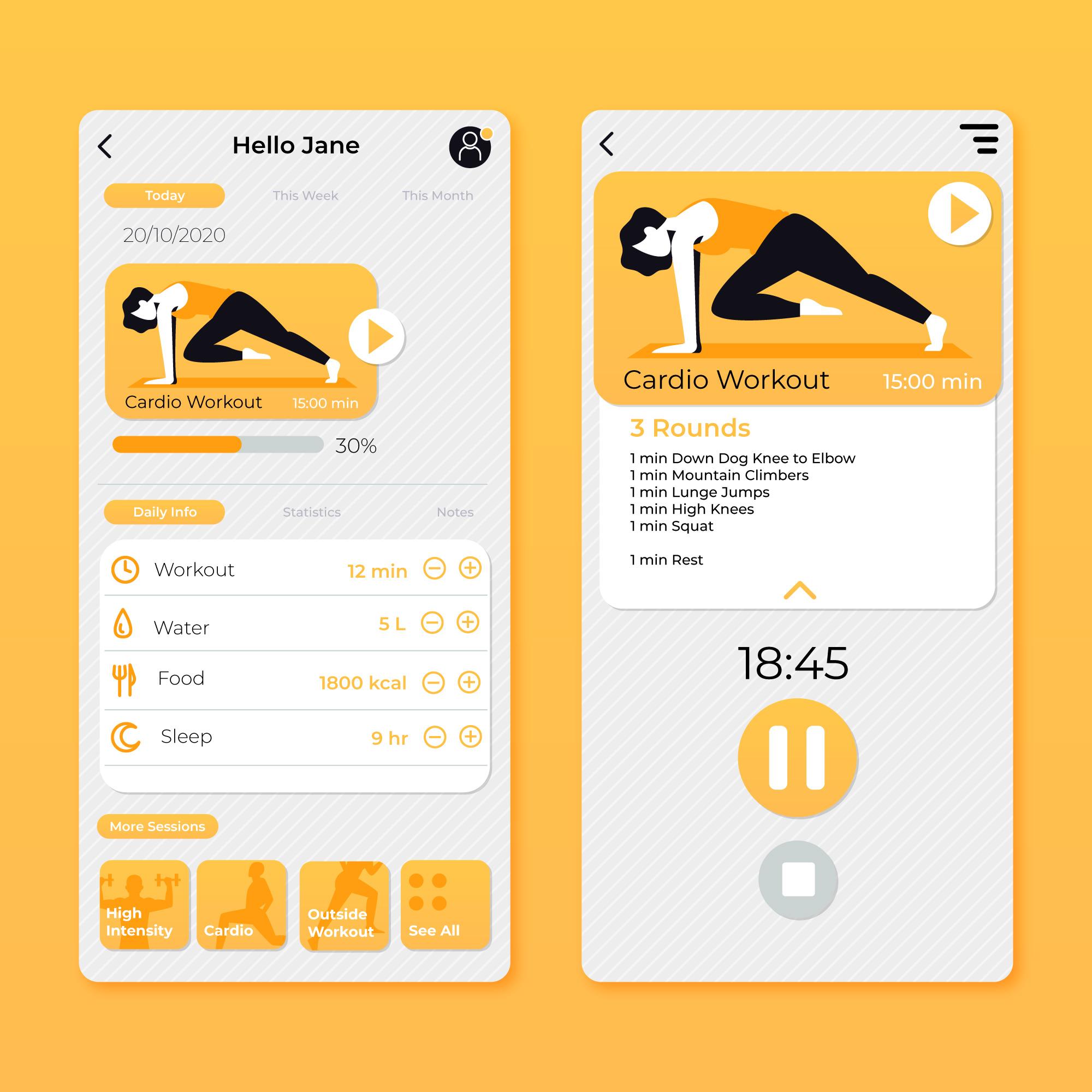 Fitness Tracker UI