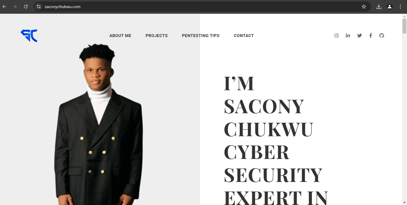 Personal Portfolio for Sacony